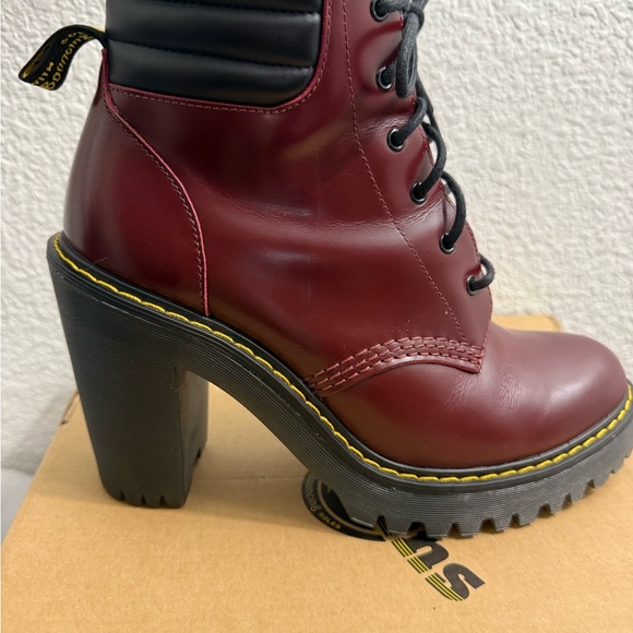 Dr. Martens Persephone ShirazOx Blood Lace-Up Boots 6-hole Platform Heeled Docs - Picture 10 of 16